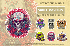 Mystic skull collection with crown flowers book fire bundle Product Image 1