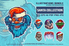 Creepy Santa Claus Gothic Holiday Mascot Illustration Product Image 1