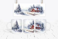 Christmas snowy Sublimation Mug Wrap Product Image 1