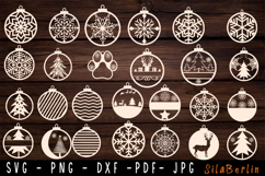 30 Christmas Balls SVG Bundle, Christmas Ornaments Svg Bundl Product Image 1
