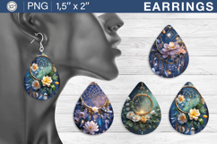 Dream Catcher Earrings Sublimation Designs, 4 PNG Product Image 1
