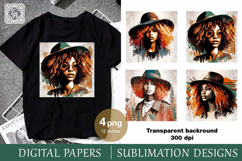 4 Girl Sublimation, digital papers Product Image 1