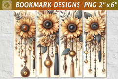 Sunflower Printable Bookmark 4 PNG Product Image 1