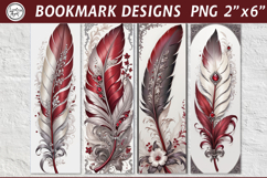 Feather Printable Bookmark 4 PNG Product Image 1