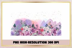 Flowers Watercolor 16oz Libbey Glass Can Sublimation Product Image 2