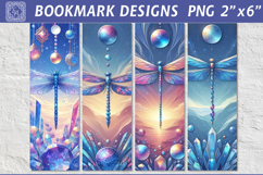Dragonfly Printable Bookmark 4 PNG Product Image 1