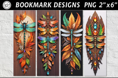 Dragonfly Printable Bookmark 4 PNG Product Image 1