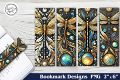 Dragonfly Printable Bookmark 4 PNG Product Image 1