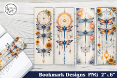 Dragonfly Printable Bookmark 4 PNG Product Image 1