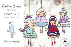 Magical Fairy Christmas Ornament Laser Cut SVG Designs Product Image 1