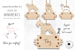 Personalized Christmas Dog Ornaments Laser Cut Vol.2 Product Image 1