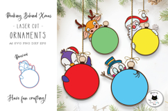Funny Christmas Ball Ornament Laser Cut SVG Designs Product Image 1