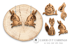 Animal Earrings Laser Cut Vol.3 | Animal Laser Designs Product Image 1