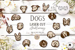 Dog Stud Earrings Collection | Pet Laser Cut Crafts Product Image 1