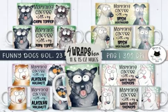 Funny Dog Mug Designs Vol. 23 | Dog Mug Wraps Product Image 1