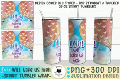Love Balloon Valentine Tumbler Design | Love Tumbler Wrap Product Image 1