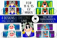 Cute Christmas Mug Wraps | Santa Mug Design Product Image 1