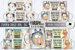 Funny Dog Mug Wraps Vol. 26 | Dog Mug Designs Product Image 1