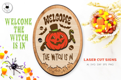 Creepy Pumpkin Laser Cut Decor | Layered Halloween Sign SVG Product Image 1