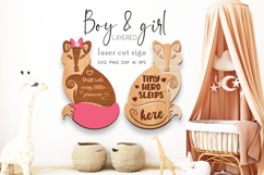 Layered Fox Sign Laser Cut | Nursery Laser Cut Signs Product Image 1
