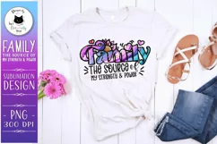 Family Quote Sublimation Design | Family My Strength & Power Product Image 1