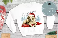Labrador Santa PNG | Christmas Sublimation Design Product Image 1