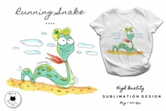Cute Snake PNG Design | Funny Cartoon Animal Illustration Product Image 1