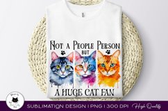 Watercolor Cat Sublimation Design | Cat PNG Design Product Image 1