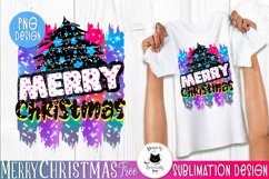 Merry Christmas Sublimation Design | Christmas Tree PNG Product Image 1