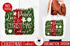 Love Peace & Cookies Christmas Sublimation Design Product Image 1