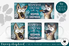 Funny Dog Mug Design | German Shepherd Dog PNG Design Product Image 1