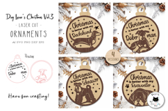 Layered Christmas Dog Laser Cut Ornaments Vol.3 Product Image 1