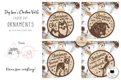 Christmas Ornaments Laser Cut Vol.6 | Laser Dog Ornament SVG Product Image 1