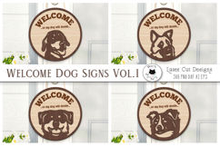 Layered Laser Cut Dog Door Signs | Funny Welcome Signs SVG Product Image 1