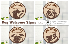 Funny Welcome Dog Signs | Laser Cut Dog Sign SVG Product Image 1