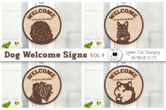 Layered Laser Cut Dog Welcome Signs SVG | Funny Door Signs Product Image 1