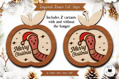 Funny Christmas Laser Cut Sign | Christmas Ornament SVG Product Image 1