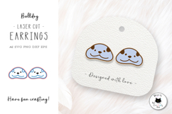 English Bulldog Stud Earrings | Dog Laser Cut SVG Product Image 1