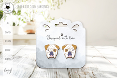 Pit Bull Stud Earrings | Dog Laser Cut Earrings Product Image 1