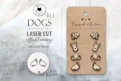 Dog Stud Earrings Vol.1 | Dog Breed Laser Cut Product Image 1