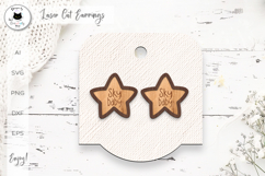 Layered Star Stud Earrings Laser Cut | Celestial Earrings Product Image 1