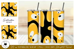 Funny Orange Ghost Tumbler Wrap | Halloween Tumbler Design Product Image 1