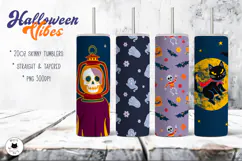 Spooky Seamless Tumbler Pattern | Halloween Tumbler Wrap Product Image 1