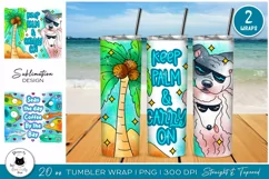 Cute Summer Tumbler Wraps | Tropical Beach Tumbler Designs Product Image 1