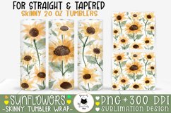 Sunflower Tumbler Wrap | Spring Floral Tumbler Design Product Image 1
