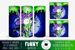 Funny Halloween Tumbler Wrap | Witch Sublimation Design Product Image 1