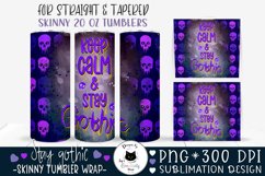 Spooky Skull Tumbler Design | Gothic Halloween Tumbler Wrap Product Image 1