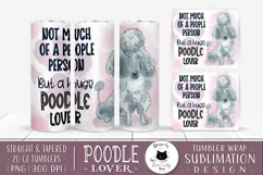 Poodle Dog Tumbler Design | Watercolor Dog Tumbler Wrap Product Image 1