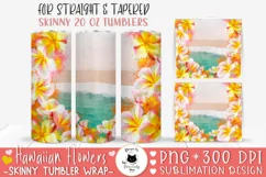 Tropical Tumbler Sublimation Design | Beach Tumbler Wrap Product Image 1