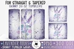 Lavender Tumbler Wrap | Boho Floral Tumbler Design Product Image 1